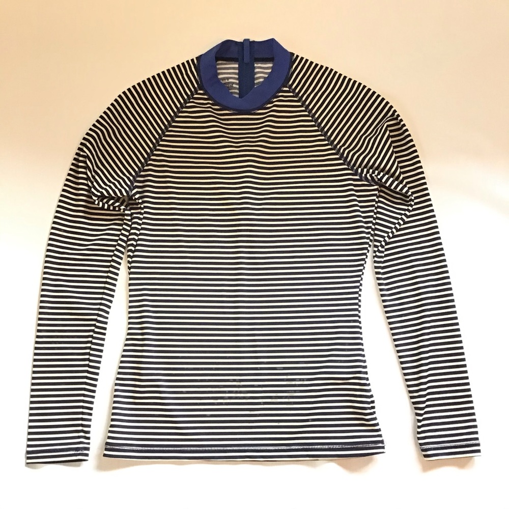 J. Crew rash guard in navy and ivory stripe, M